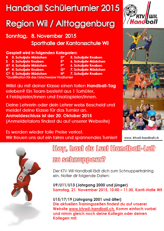 2015 11 schuelerturnier plakat